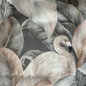 Tela Resinada Flamencos gris