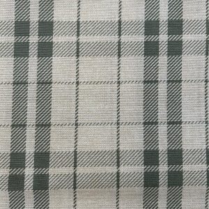 Tela resinada color lino cuadros verdes