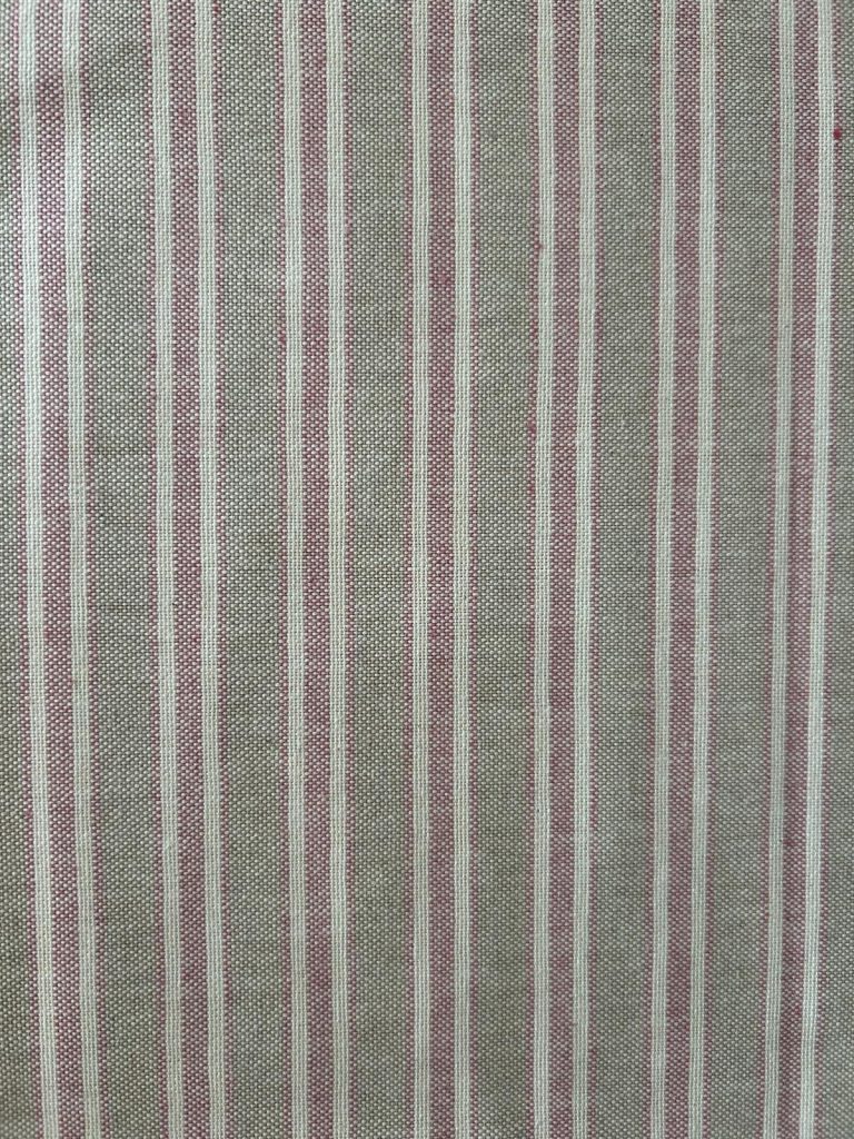 Tela resinada color lino rayas rosas y blancas