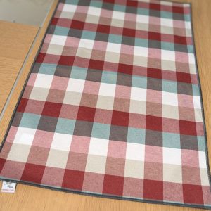 Mantel individual resinado vichy rojo